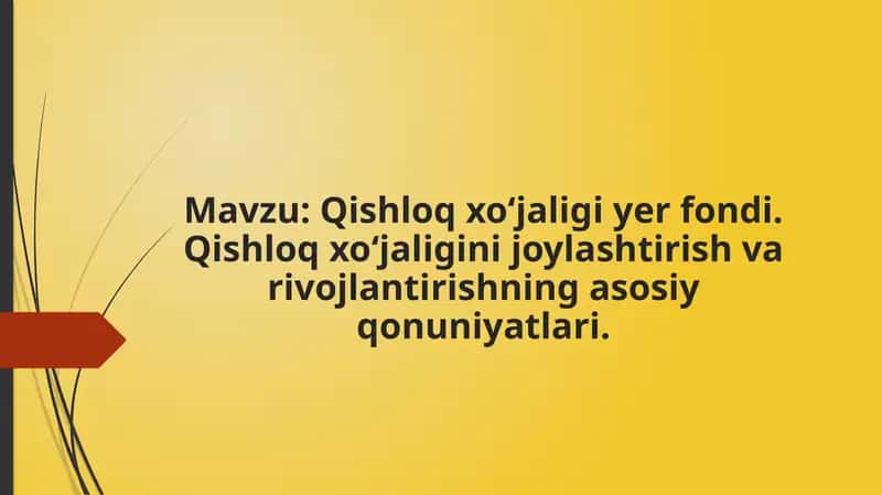 Qishloq xo‘jaligi yer fondi 1