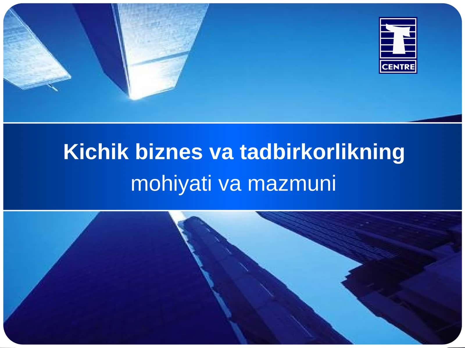 Kichik biznes va tadbirkorlikning mohiyati va mazmuni 1