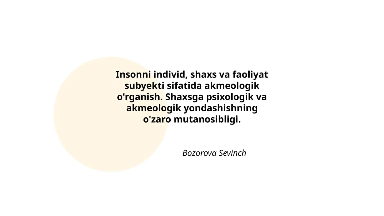 Inson shaxsi va akmeologik rivojlanish 1