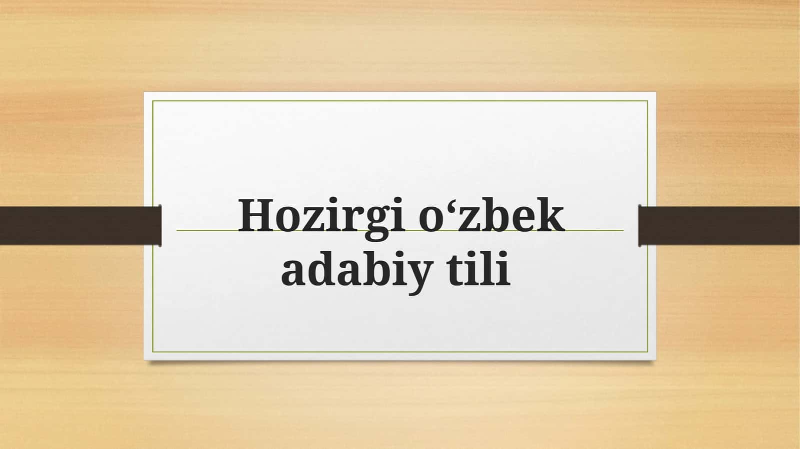Grammatik kategoriyalar 1
