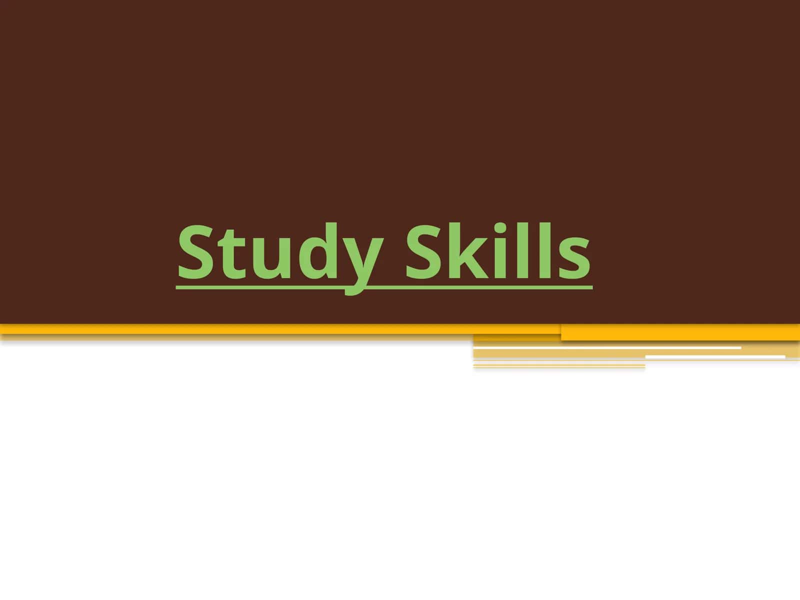 Study Skills 1