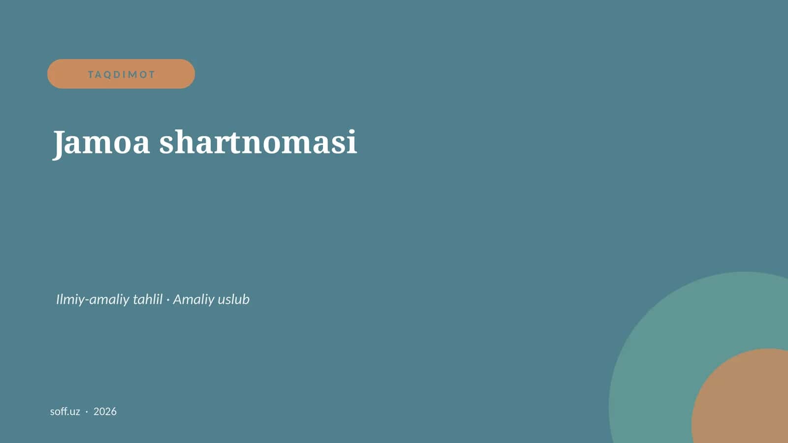Jamoa shartnomasi 1