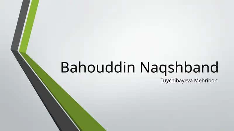 Bahouddin Naqshband 1