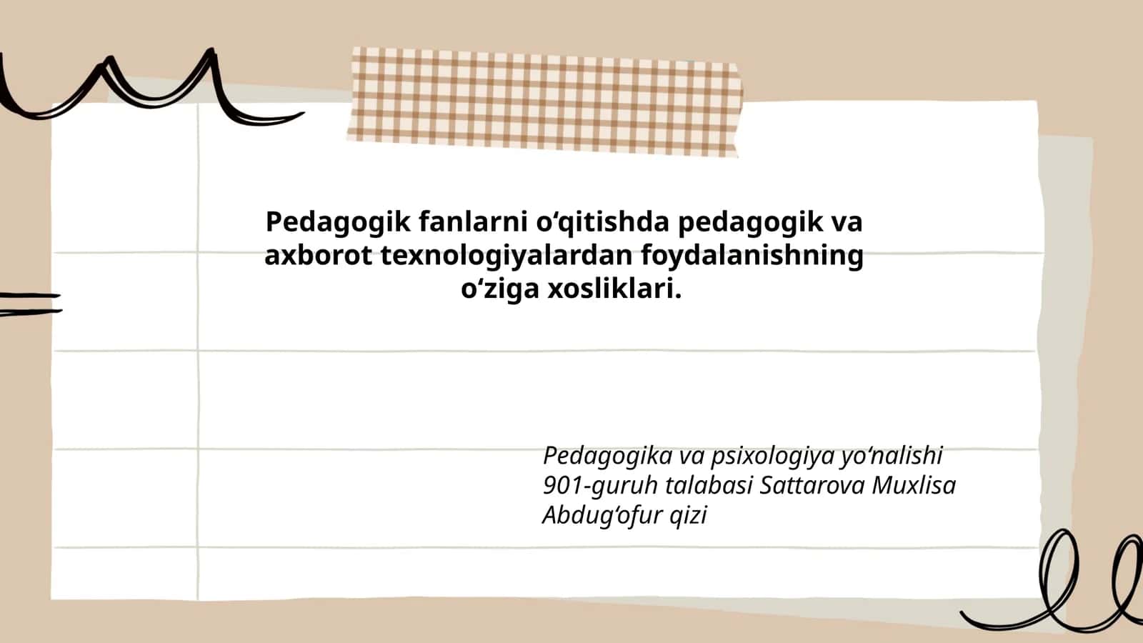 Pedagogik fanlarni o‘qitishda pedagogik va axborot texnologiyalardan foydalanishning o‘ziga xosliklari 1