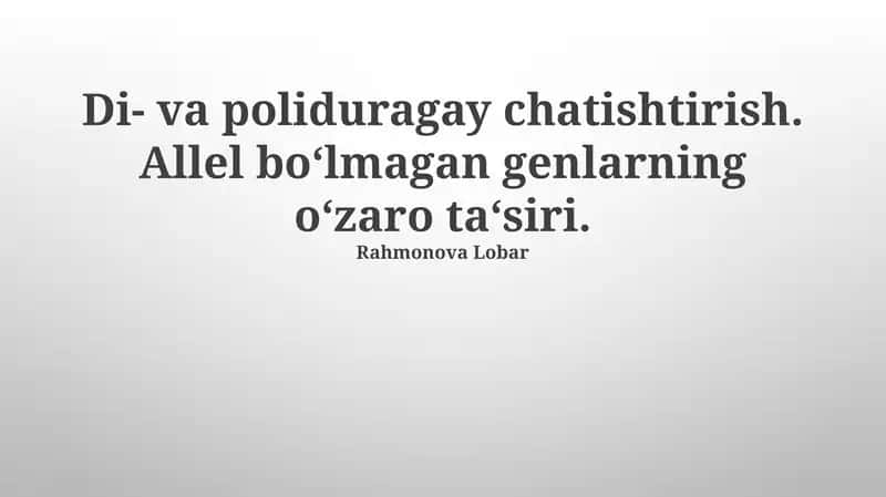 To'ldiruvchi: Mutant fenotiplarni qutqarish 1