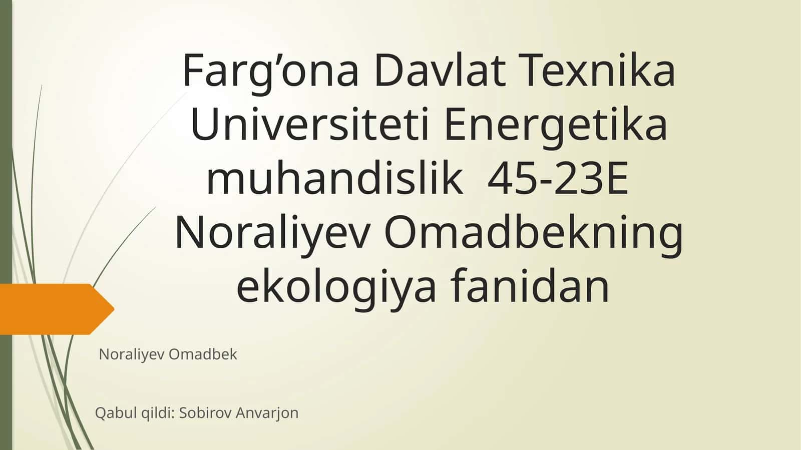 Global, mintaqaviy va mahalliy miqyosdagi ekologik muammolar 1