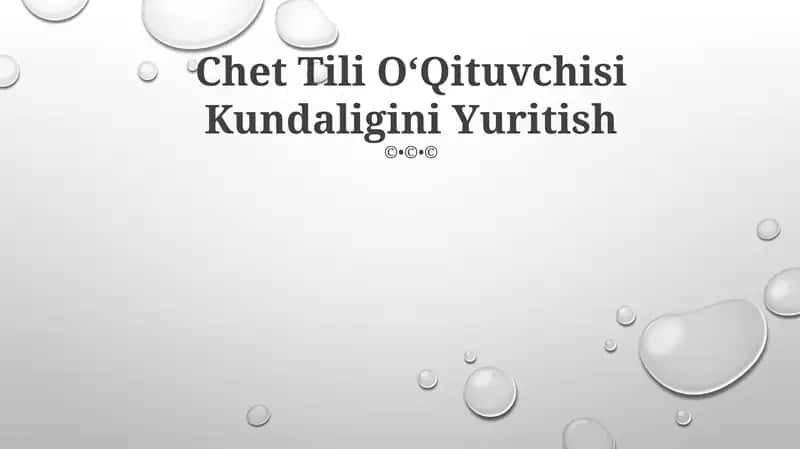 Chet Tili O'qituvchisi 1