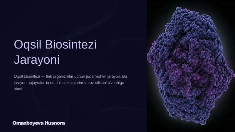 Oqsil Biosintezi Jarayoni 1
