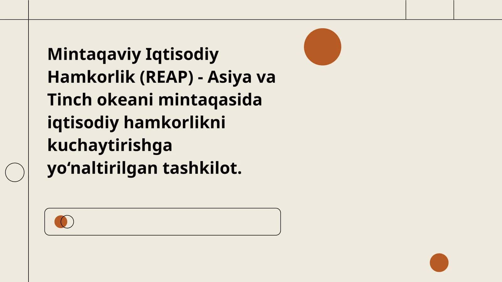 Mintaqaviy Iqtisodiy Hamkorlik (REAP) 1