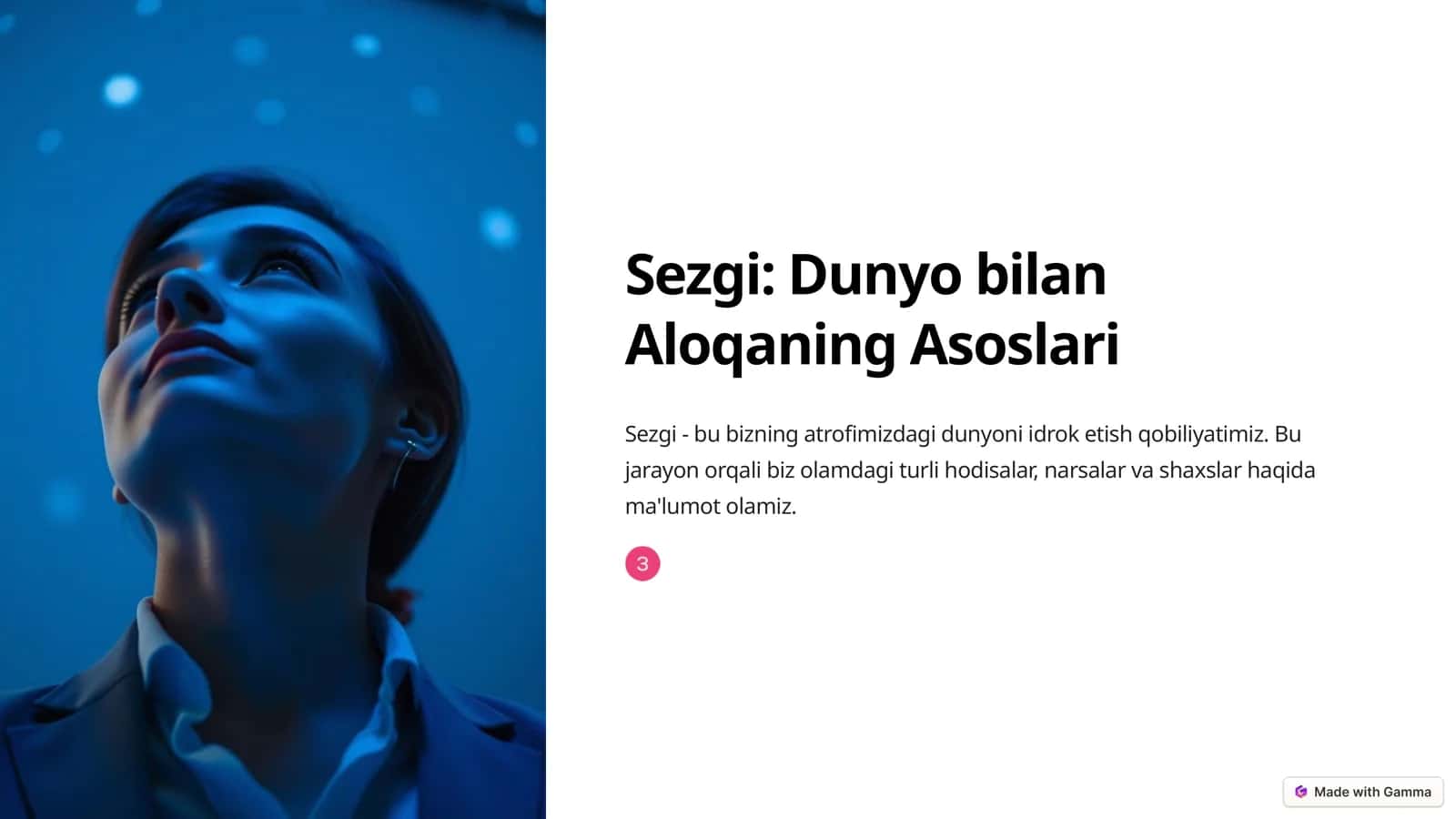 Sezgi: Dunyo bilan Aloqaning Asoslari 1