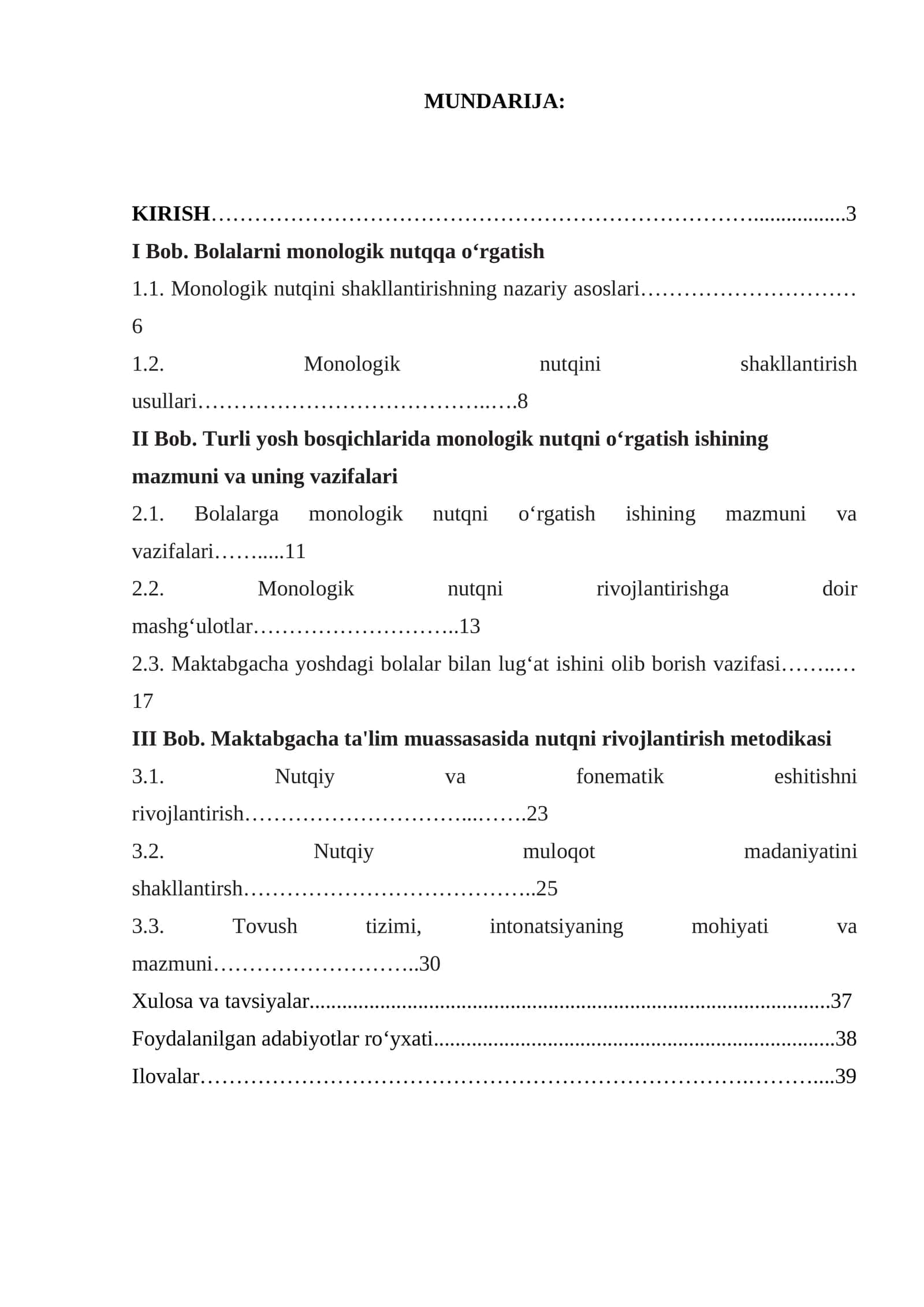 Monologik nutqni o‘rgatish 1