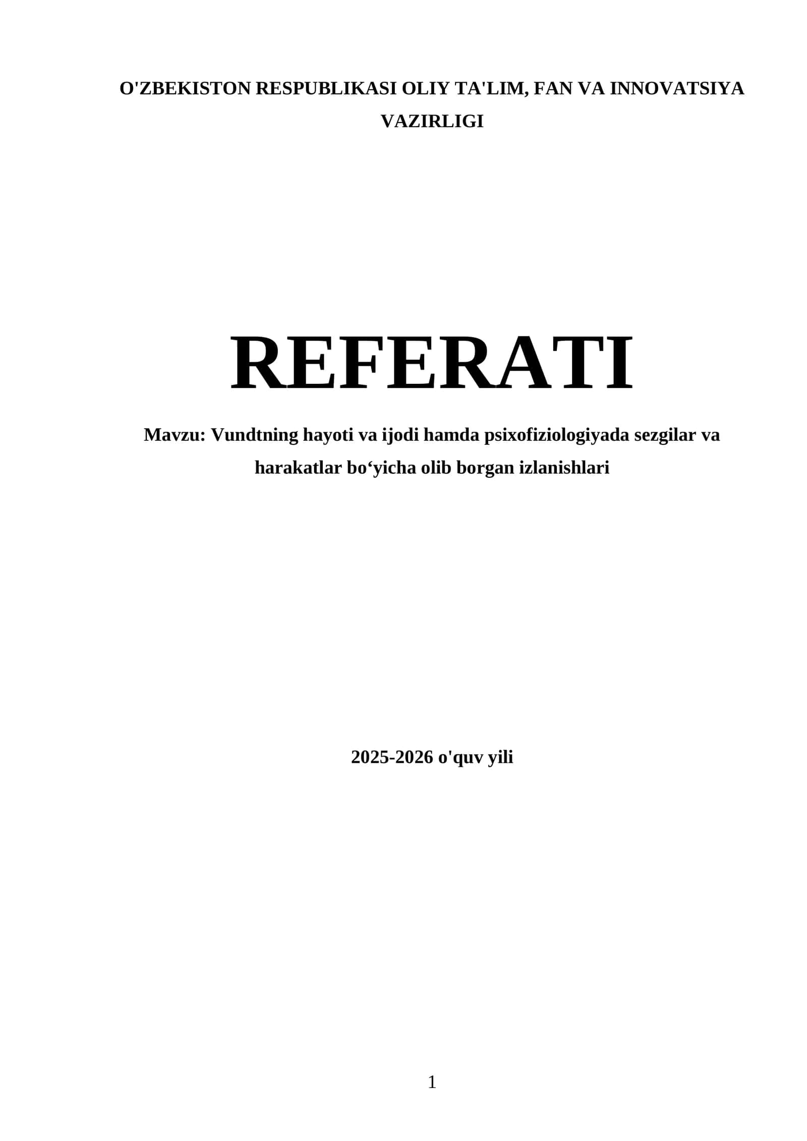 Vundtning hayoti va ijodi 1