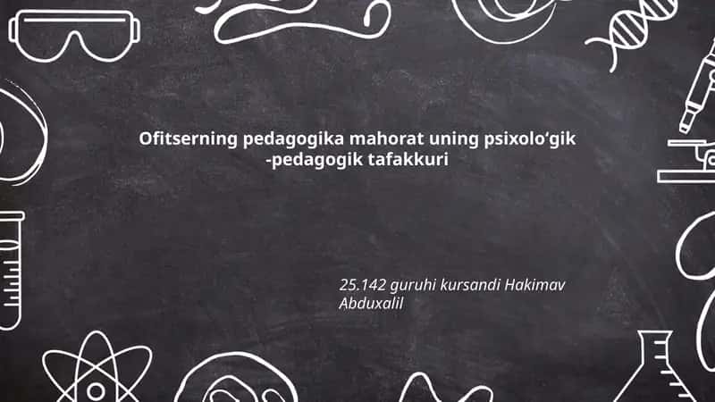 Ofitserning pedagogika mahorati 1