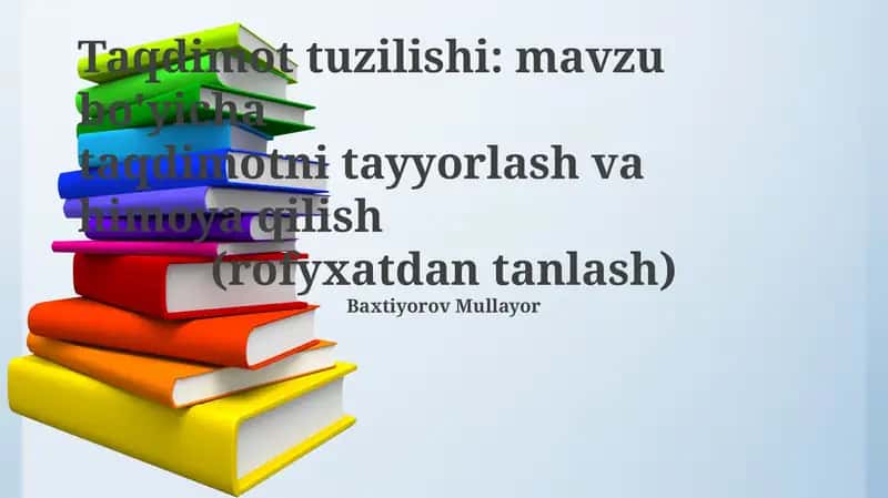 Taqdimot Texnikasi va Til Uslubi 1