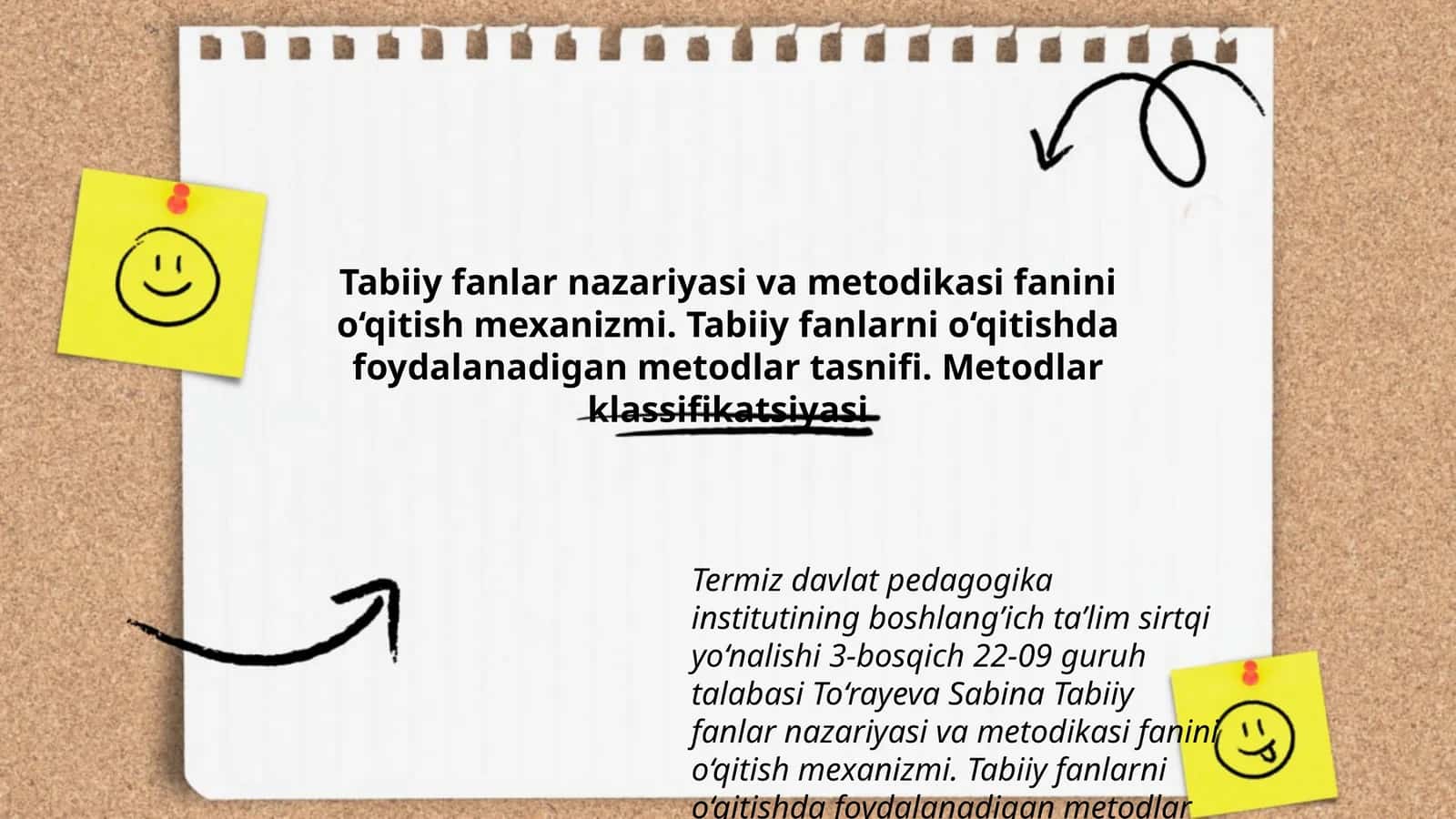 Tabiiy fanlar nazariyasi va metodikasi fanini o‘qitish mexanizmi 1