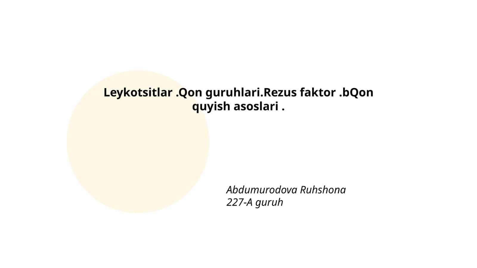 Leykotsitlar va immun tizimi 1