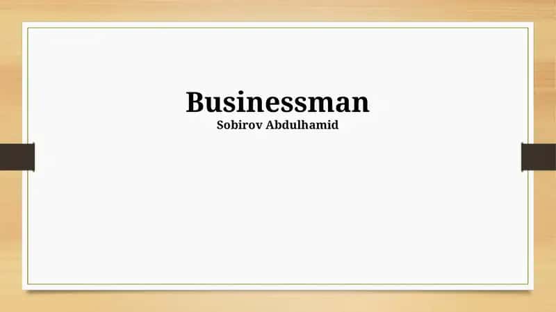 The Businessman's Landscape 1