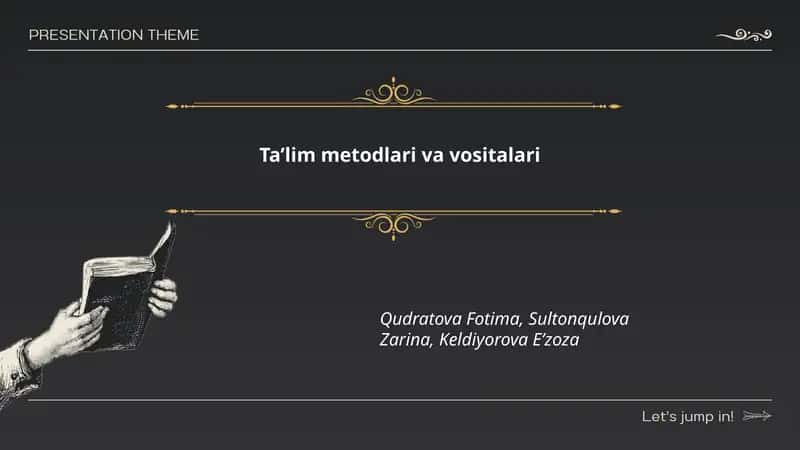 Taʼlim metodlari va vositalari 1