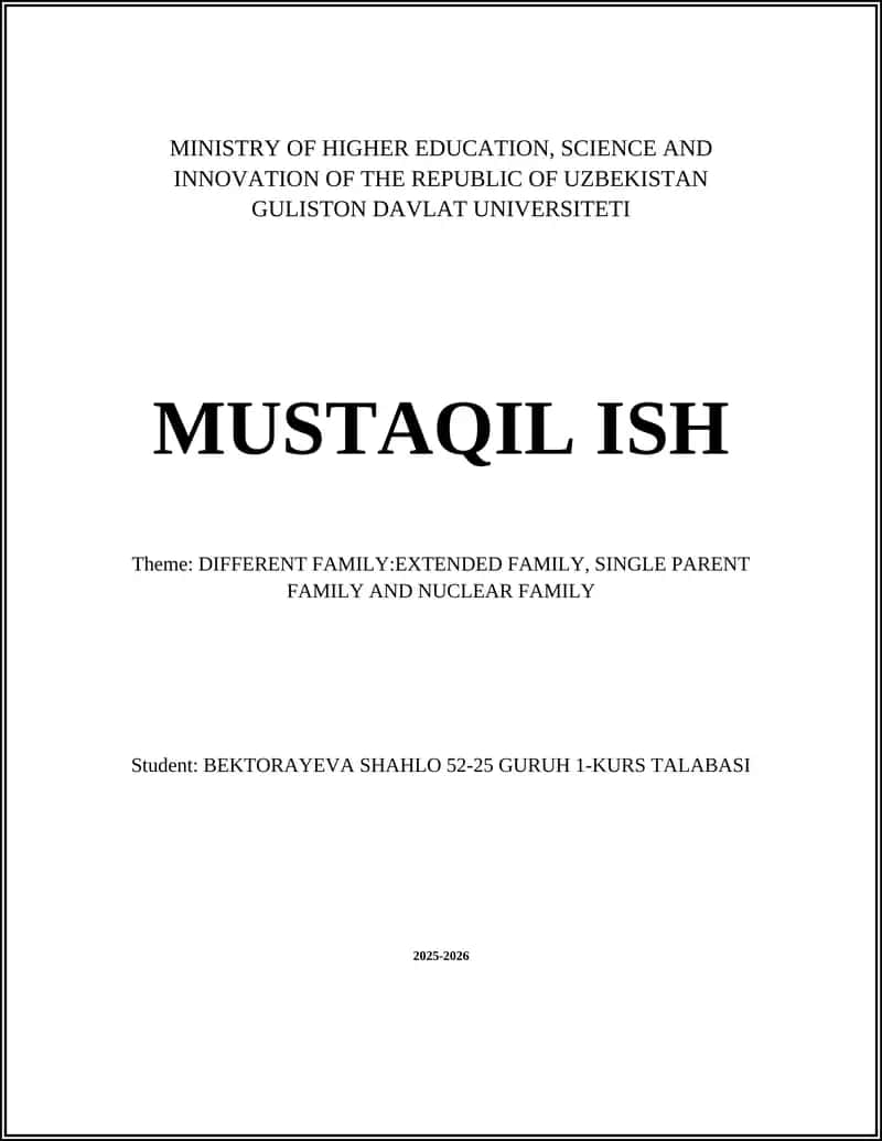 MUSTAQIL ISH 1