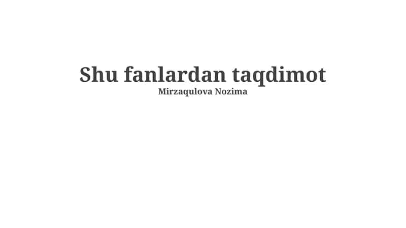 Taqdimotlar bilan ishtirok etish 1