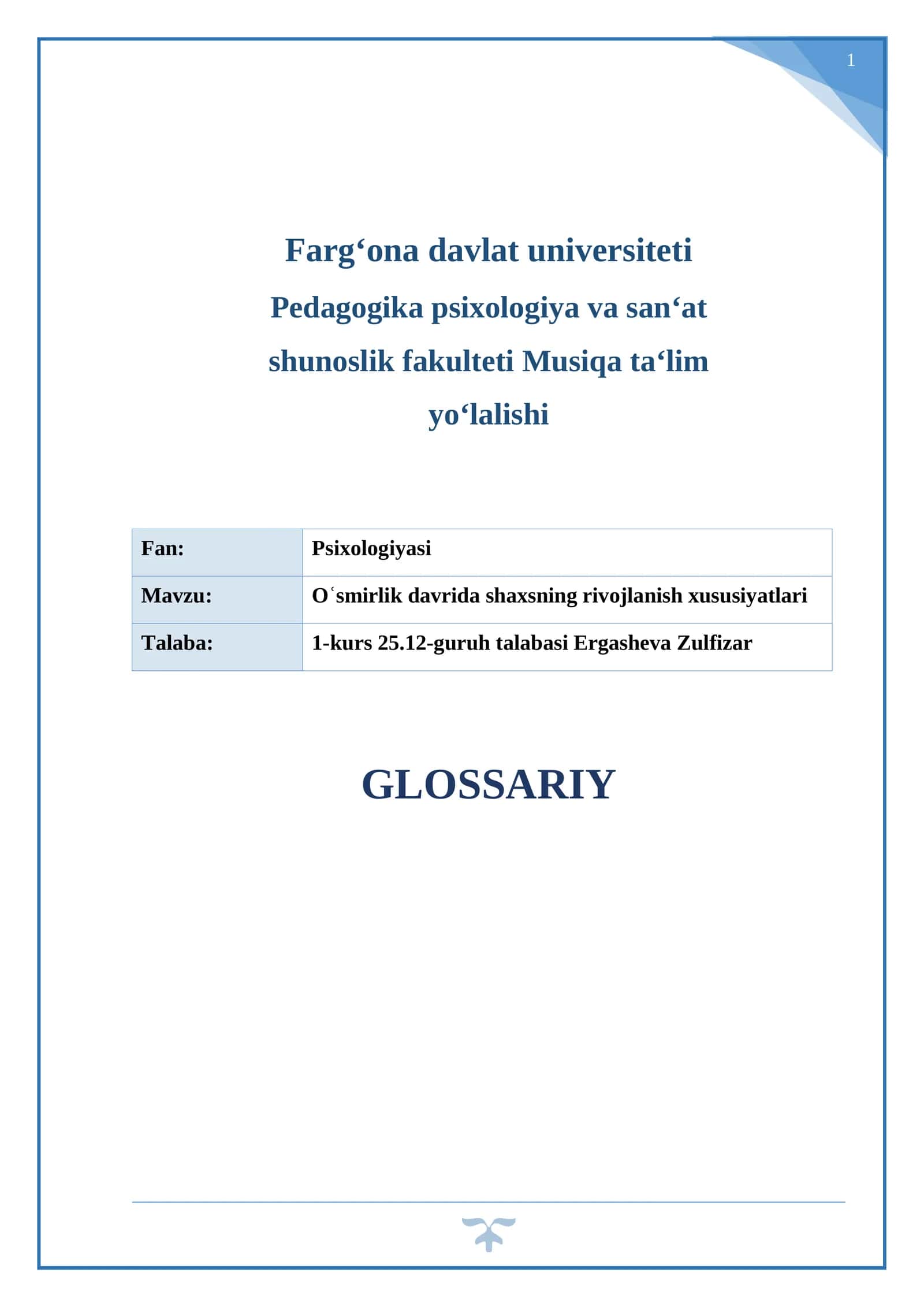 Oʿsmirlik davrida shaxsning rivojlanish xususiyatlari 1