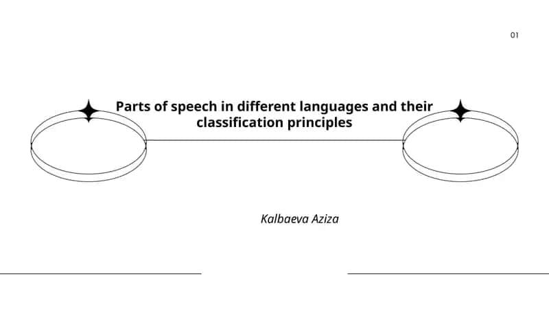 Parts of speech in different languages and their classification principles 1