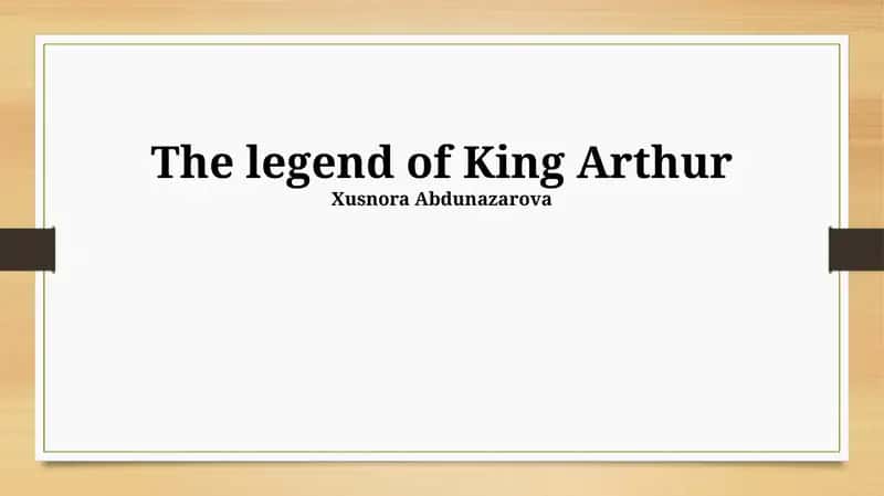 Camelot and the Knights of the Round Table 1