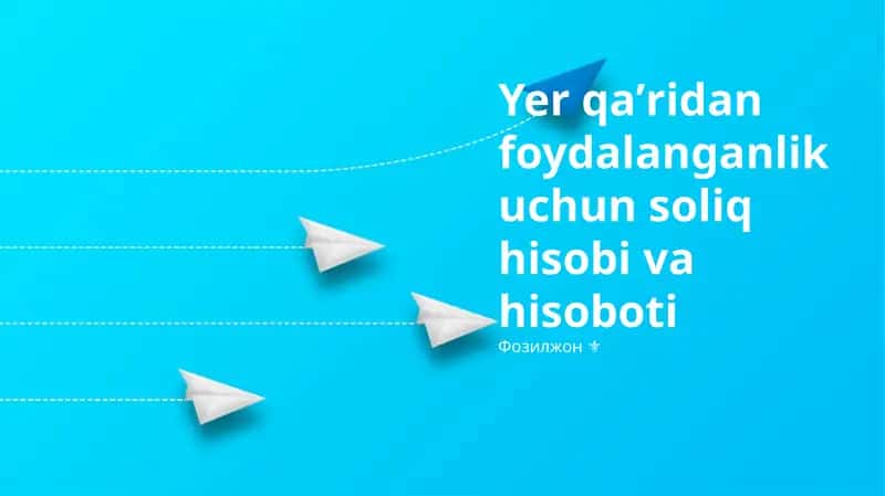 Yer osti resurslaridan foydalanish uchun soliq hisobi va hisobot berish tartibi 1