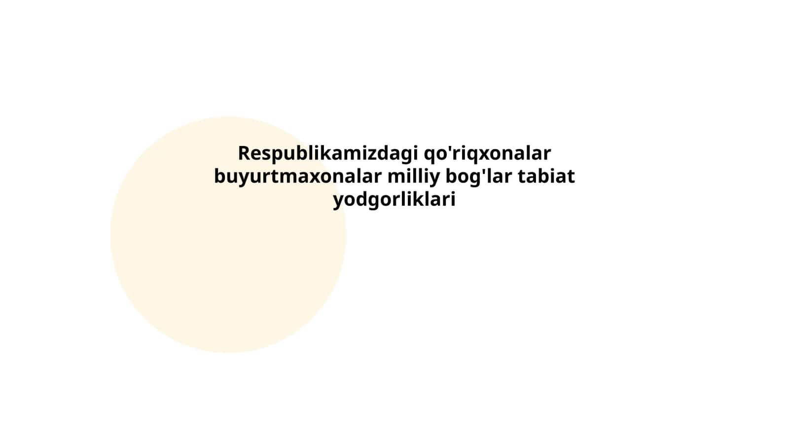 O'zbekiston qo'riqxonalarining ahamiyati 1