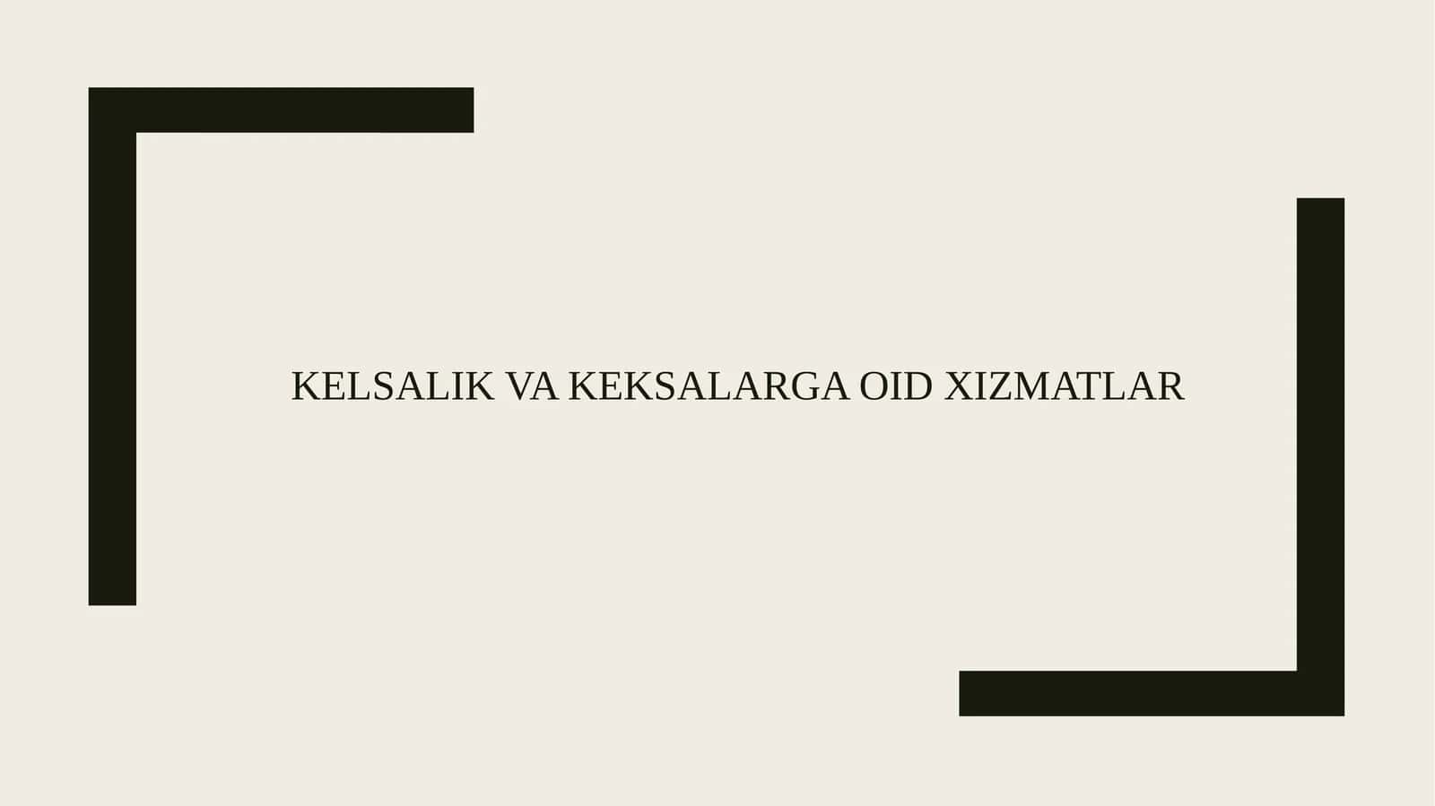 Keksalik va keksalar 1
