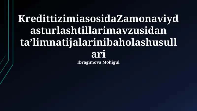 Zamonaviydasturlashtillarimavzusidan ta’lim 1