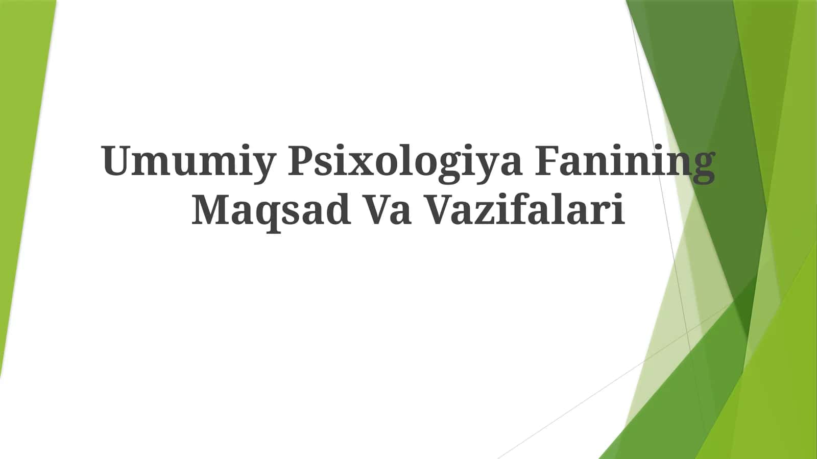 Umumiy Psixologiya Fanining MaqsadVaVazifalari 1