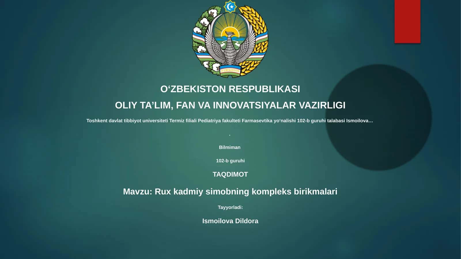 Rux kadmiy simobning kompleks birikmalari 1