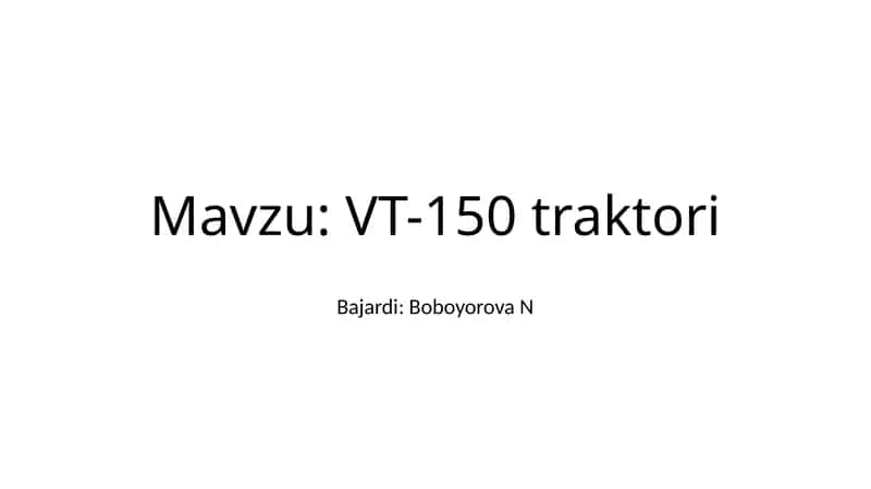VT-150 traktori 1