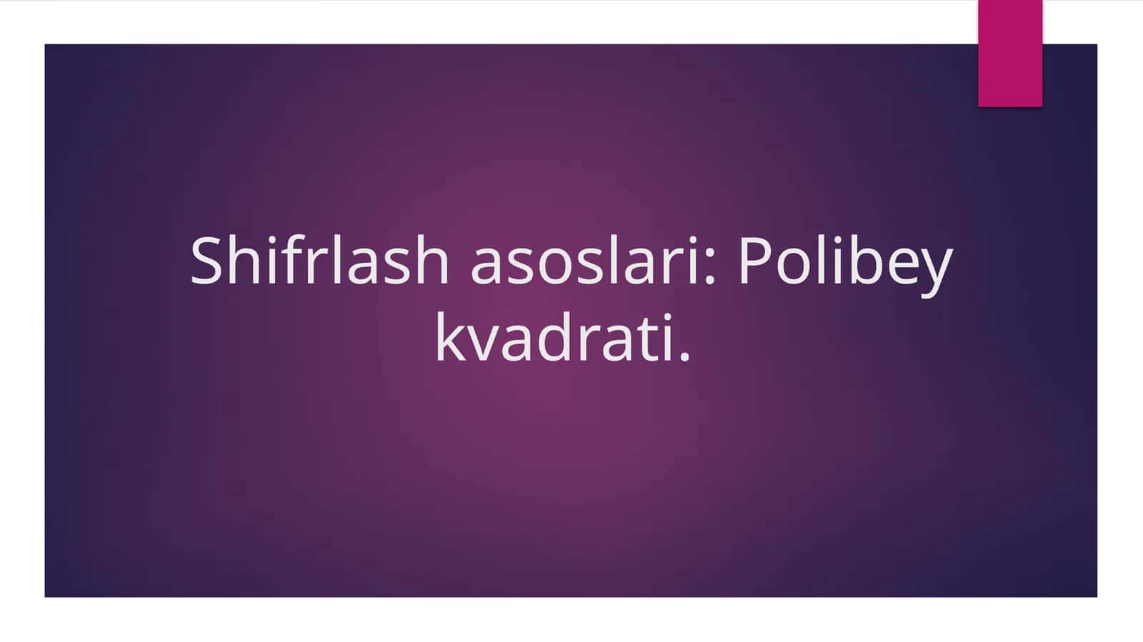 Polibey Kvadrati 1