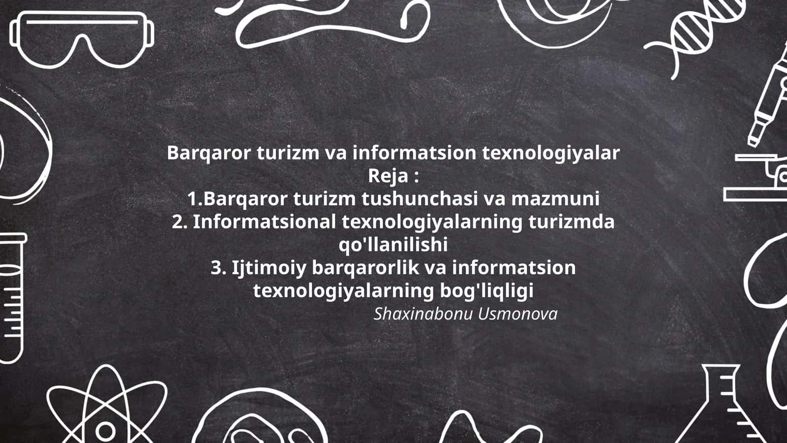 Barqaror turizm va informatsion texnologiyalar 1