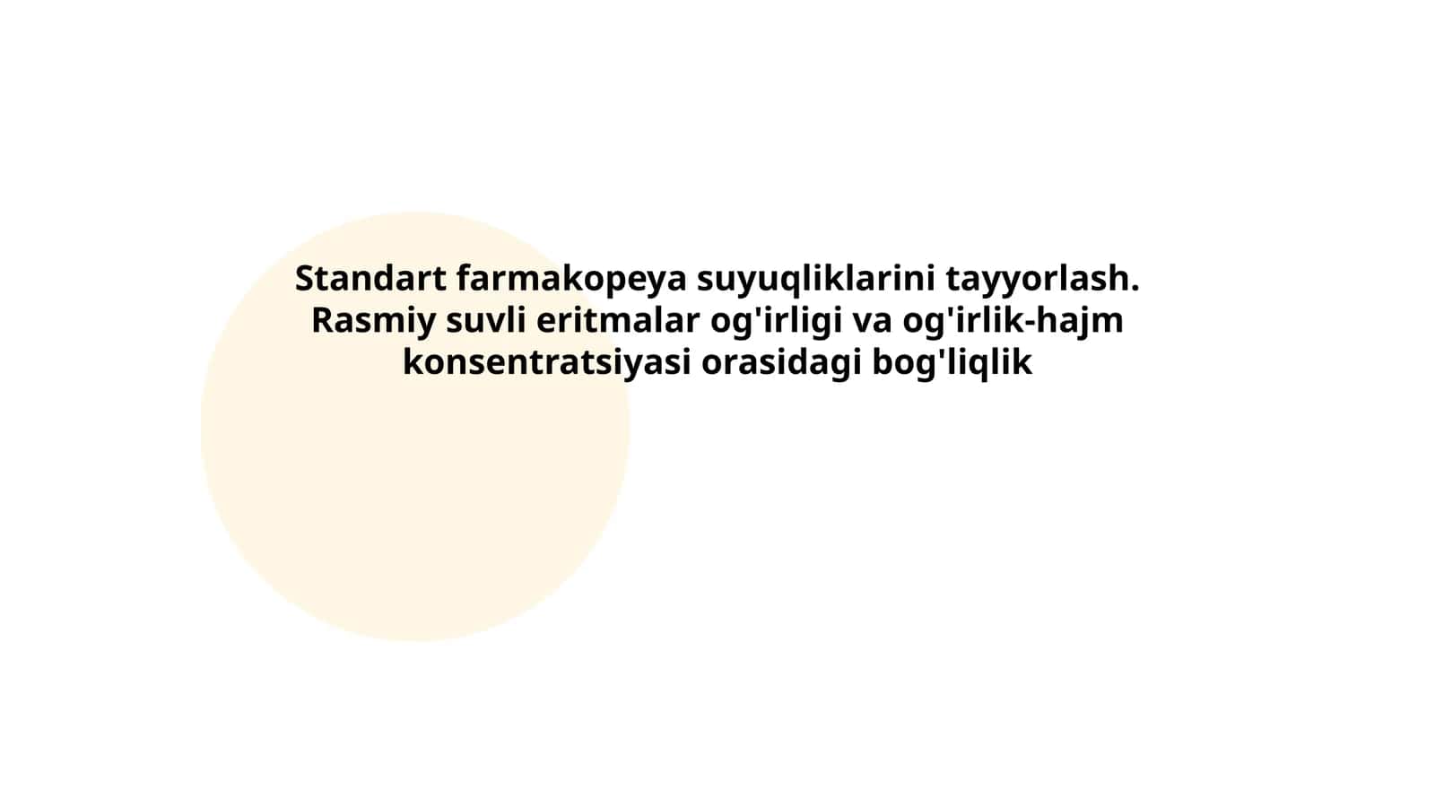 Farmakopeya suyuqliklari tayyorlash texnikasi 1