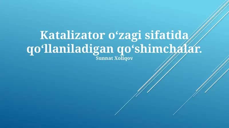Qo'shimchalarning samaradorligi va qo'llanilishi 1