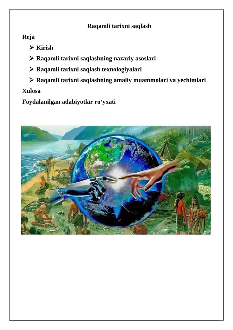 Raqamli tarixni saqlash 1