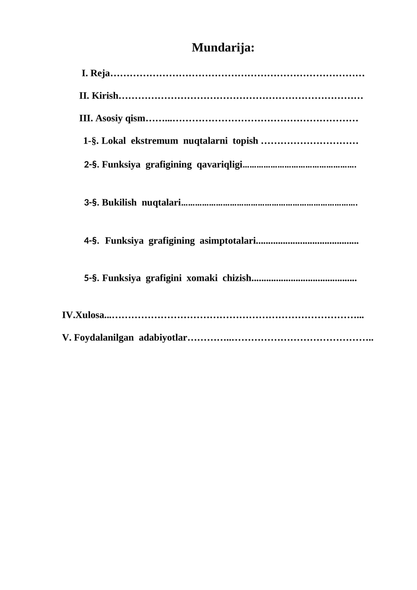 Funksiyalar grafigini tekshirish 1