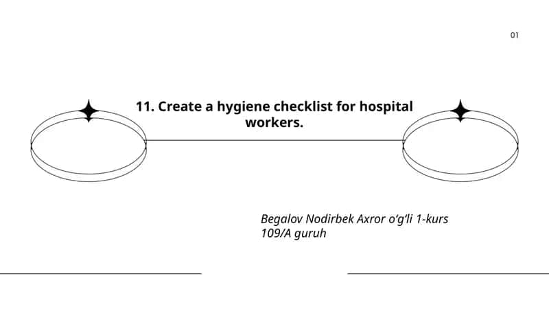 Hygiene Checklist for Hospital Workers 1
