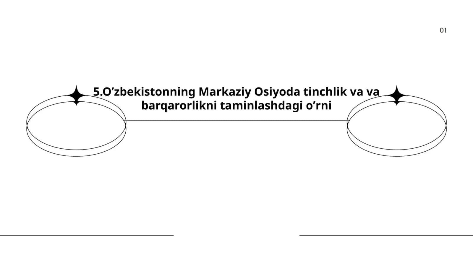 Oʼzbekistonning Markaziy Osiyoda tinchlik va va barqarorlikni taminlashdagi oʼrni 1