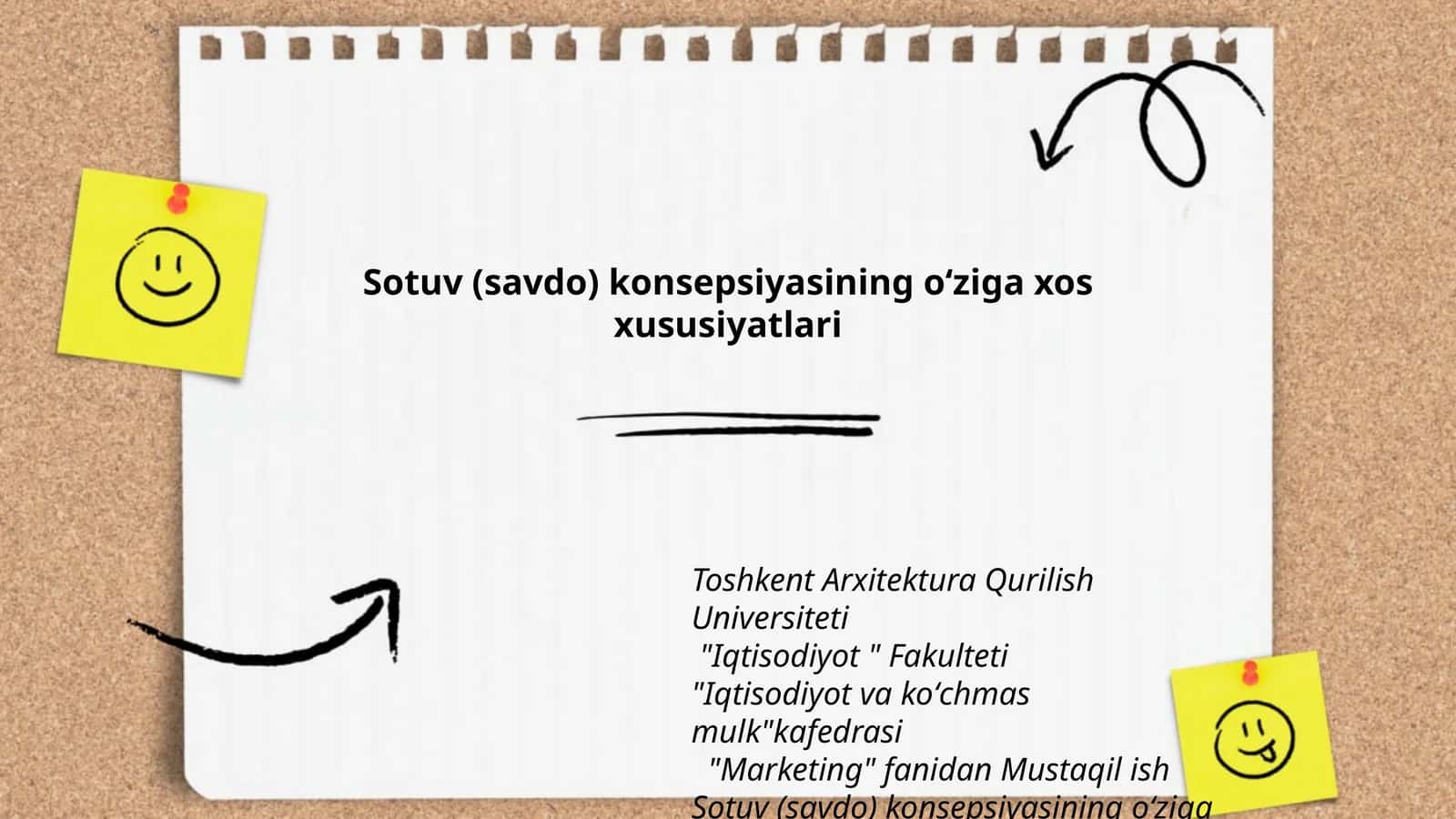 Sotuv (savdo) konsepsiyasining oʻziga xos xususiyatlari 1