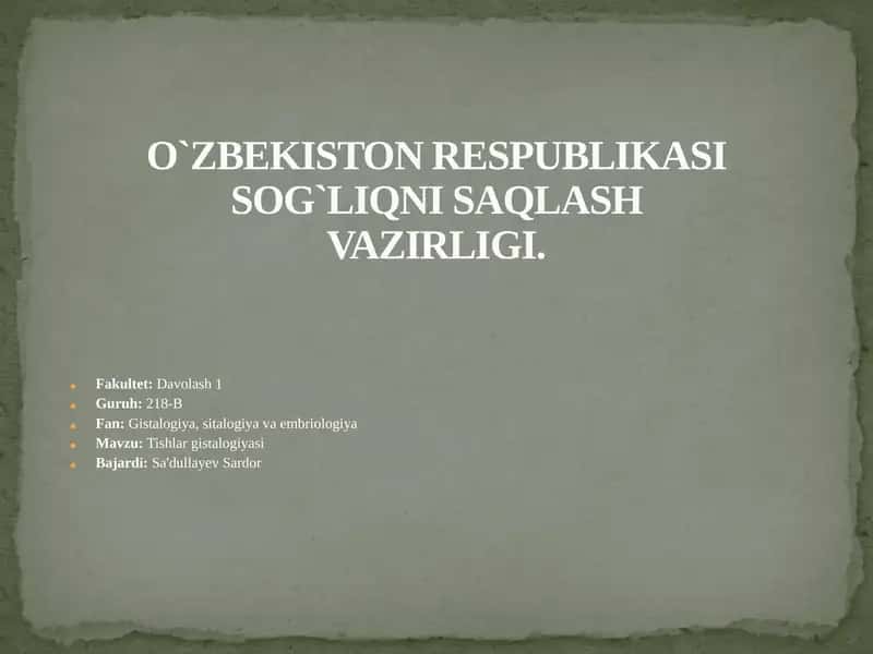 Tishning Tuzilishi 1