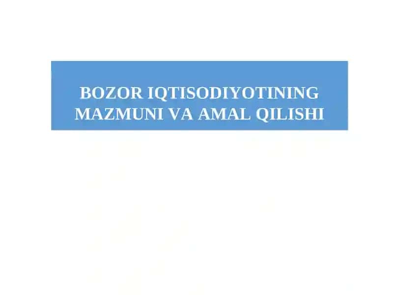 Bozor-iqtisodiyoti