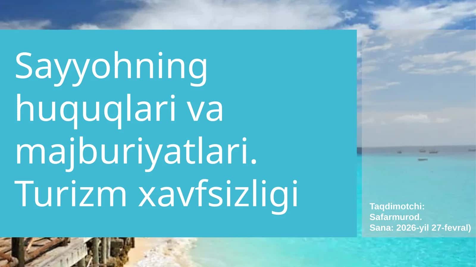 Sayyohning huquqlari va majburiyatlari 1