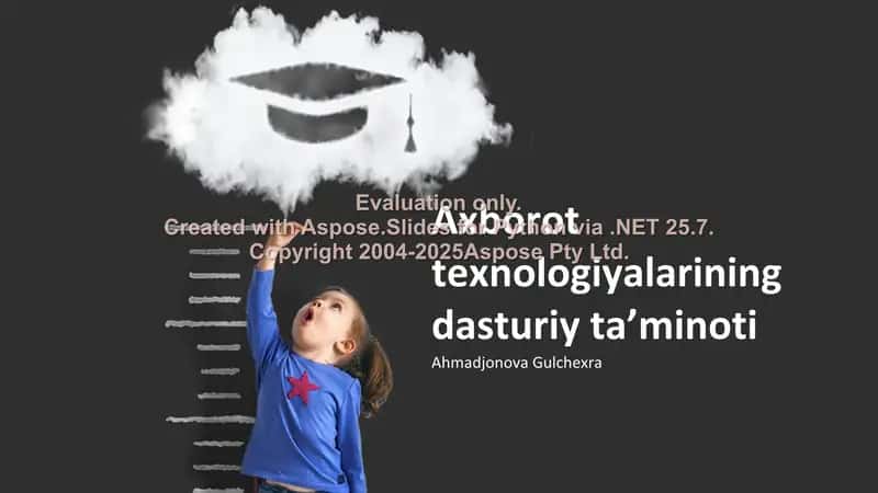 Axborot texnologiyalarining dasturiy taʼminoti 1