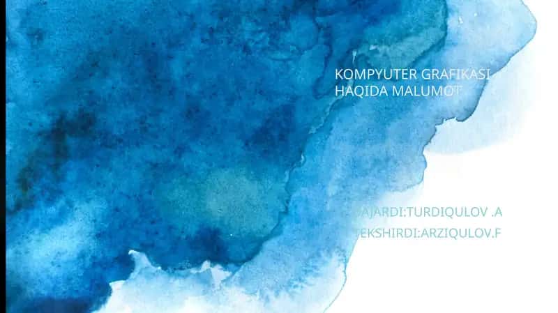 Kompyuter Grafikasi 1