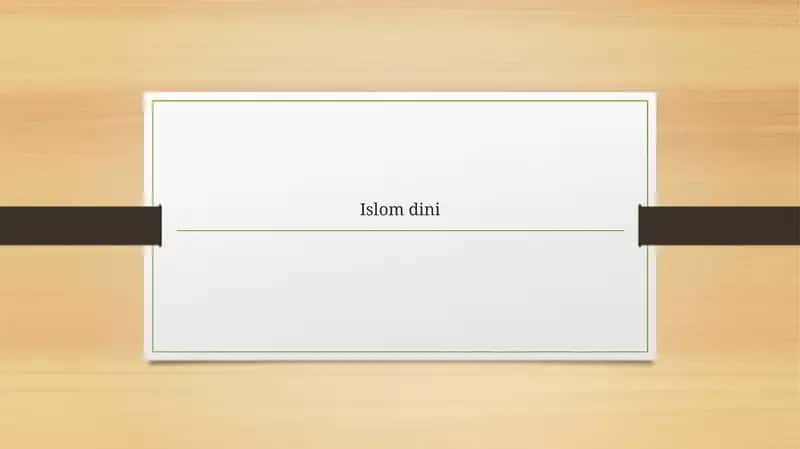 Islom dini 1