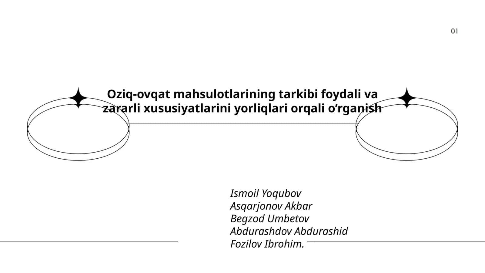 Oziq-ovqat mahsulotlarining tarkibi foydali va zararli xususiyatlarini yorliqlari orqali o’rganish 1